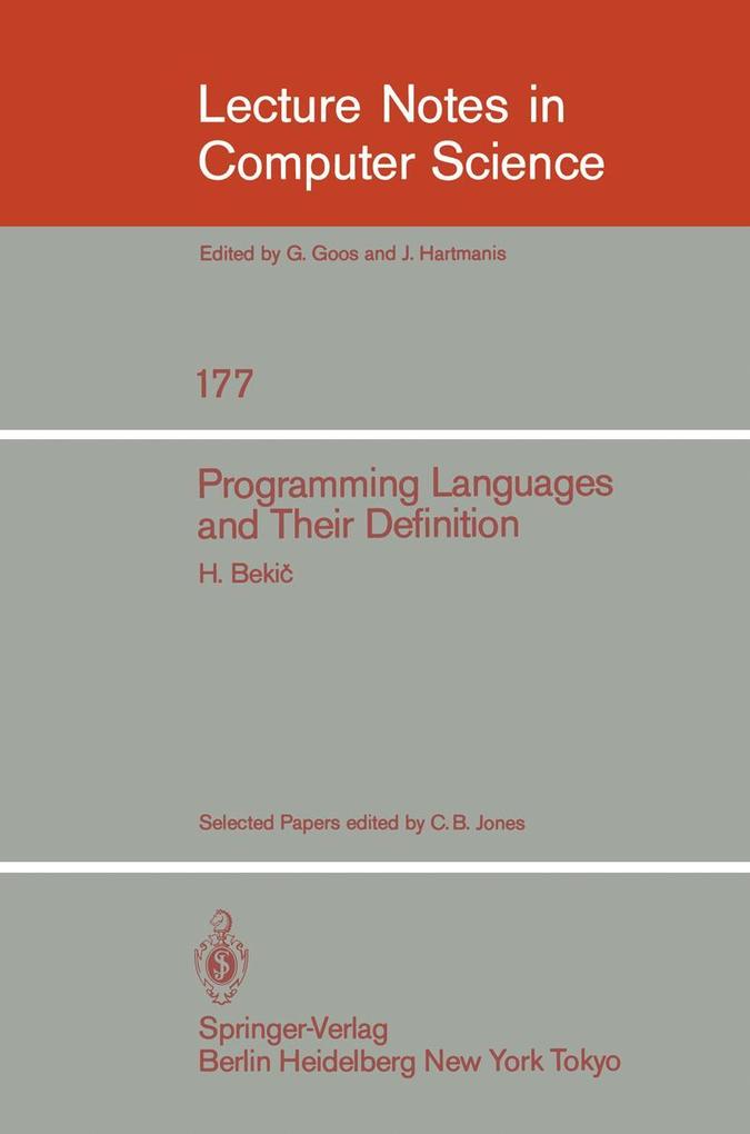 Programming Languages and their Definition