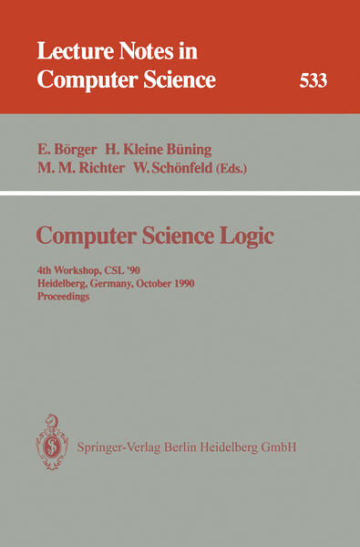Computer Science Logic - Egon Börger/ Hans Kleine-Büning/ Michael M. Richter