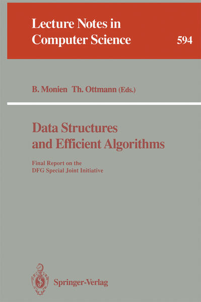 Data Structures and Efficient Algorithms - Burkhard Monien/ Thomas Ottmann