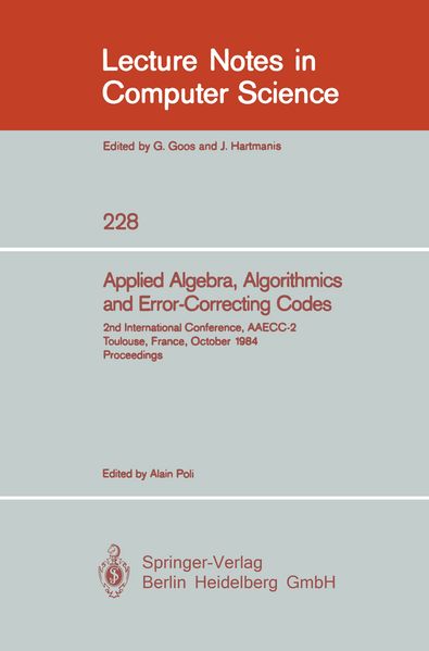 Applied Algebra Algorithmics and Error-Correcting Codes