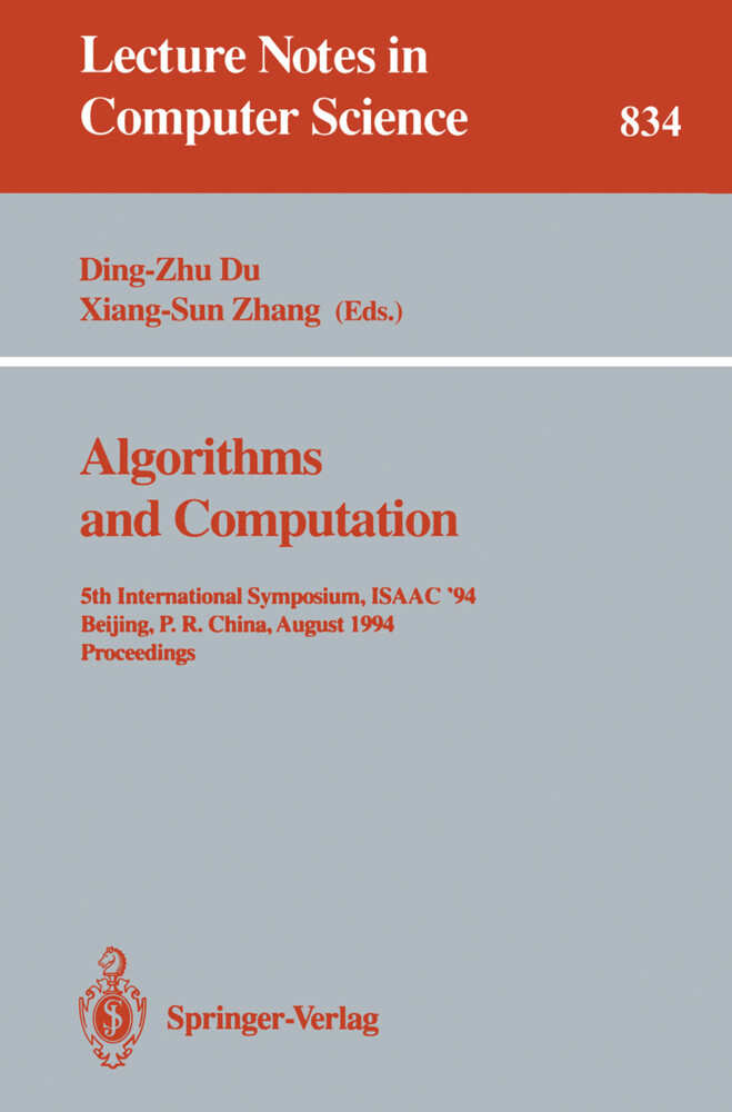 Algorithms and Computation - Ding-Zhu Du/ Xiang-Su Zhang