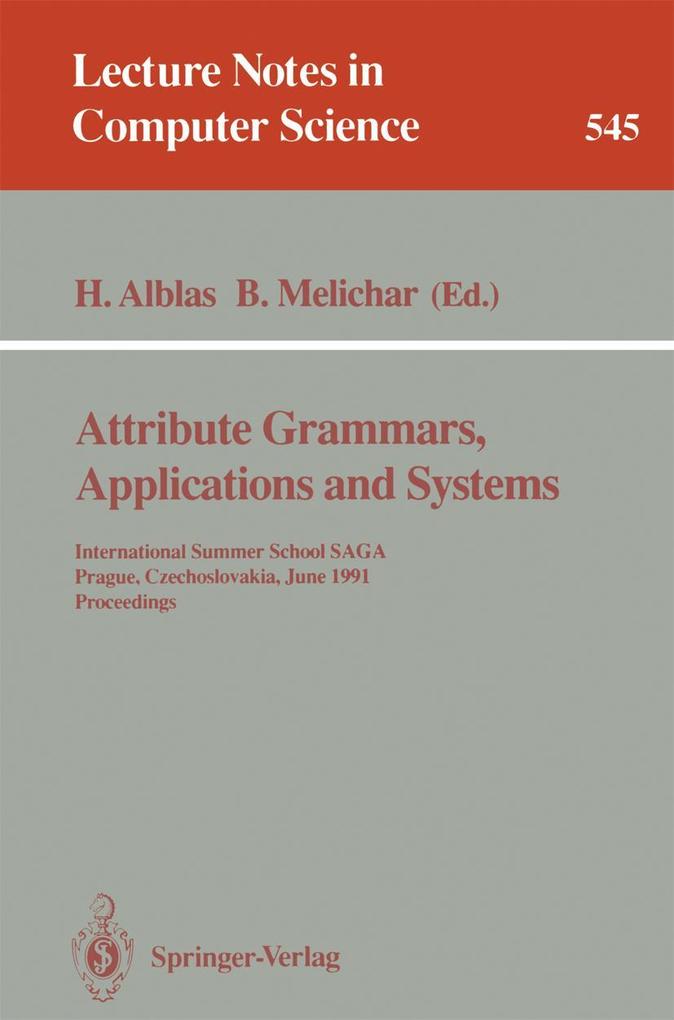 Attribute Grammars Applications and Systems