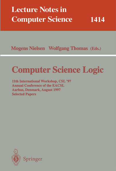 Computer Science Logic - Mogens Nielsen/ Wolfram Thomas