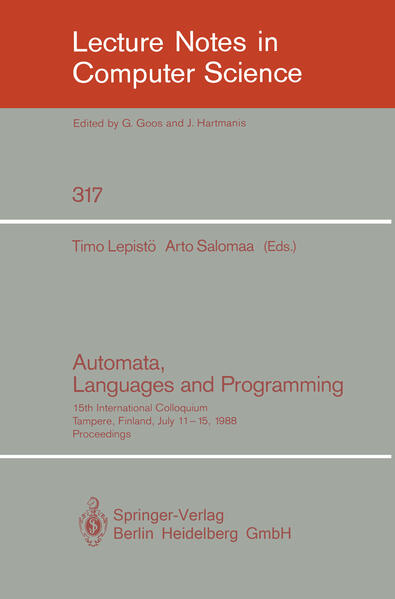 Automata Languages and Programming - Timo Lepistö/ Arto Salomaa