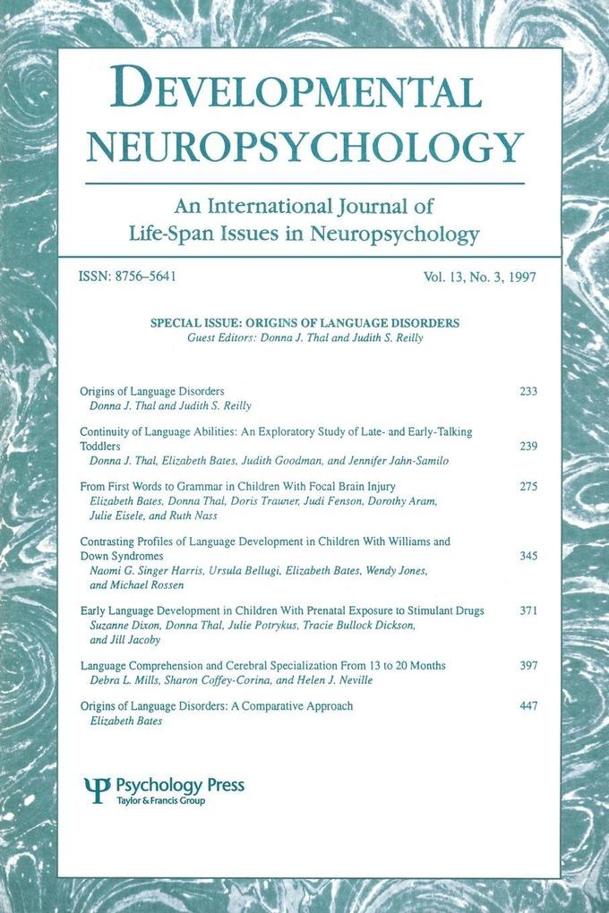 Origins of Language Disorders