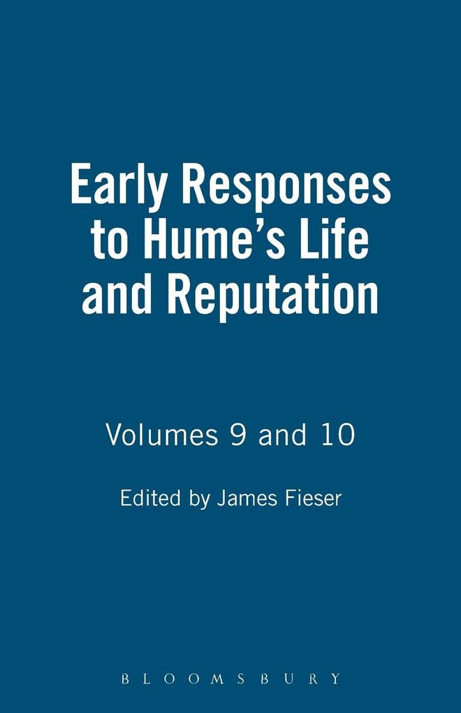 Early Responses to Hume's Life And Reputation