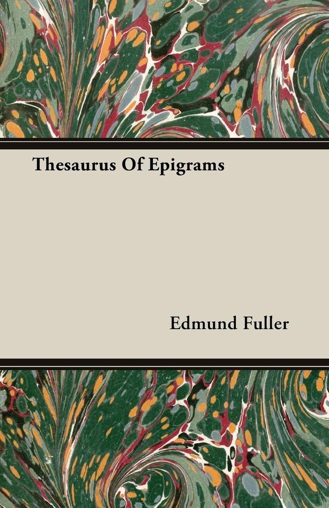 Thesaurus Of Epigrams
