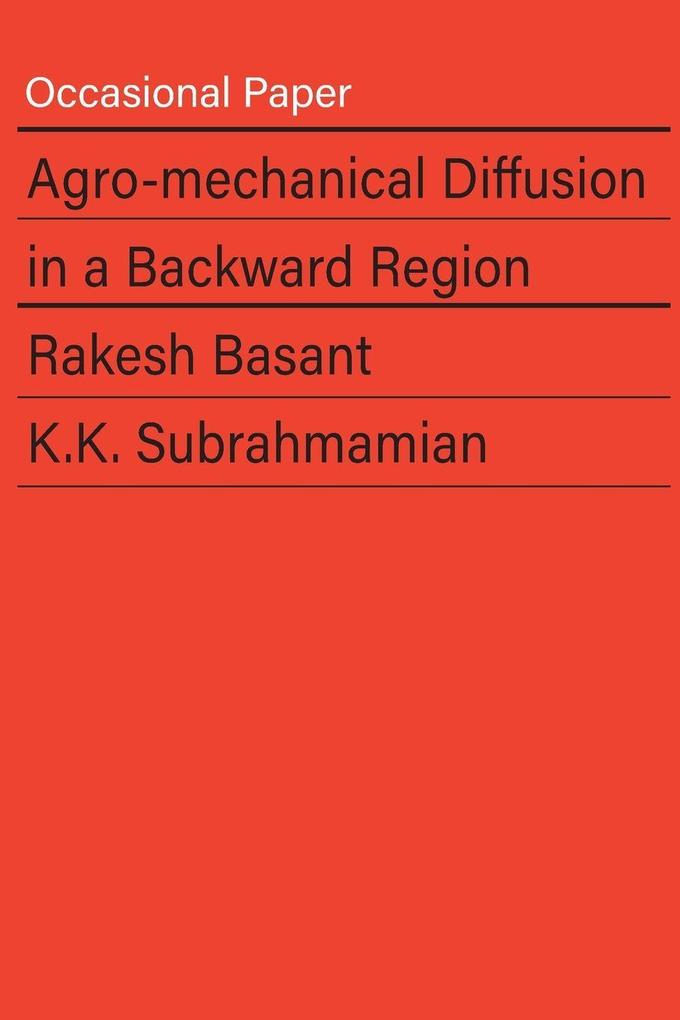 Agro-mechanical Diffusion in a Backward Region