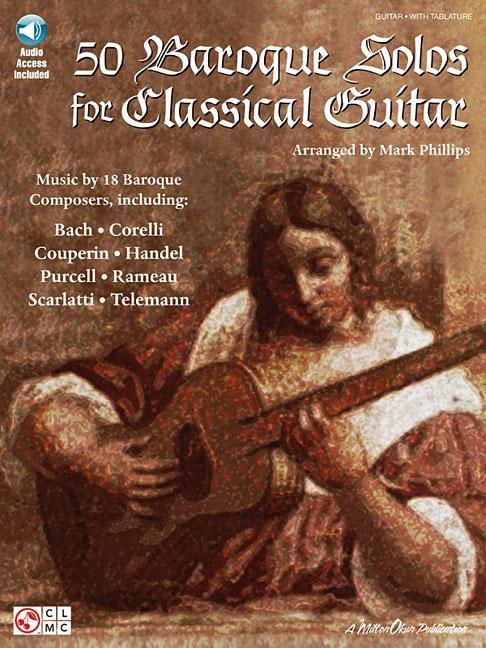 50 Baroque Solos for Classical Guitar Book/Online Audio