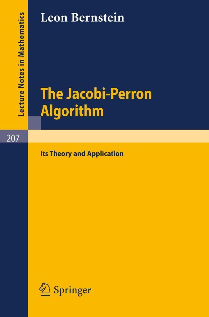 The Jacobi-Perron Algorithm