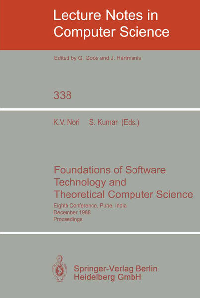 Foundations of Software Technology and Theoretical Computer Science - Kesav V. Nori/ Sanjeev Kumar