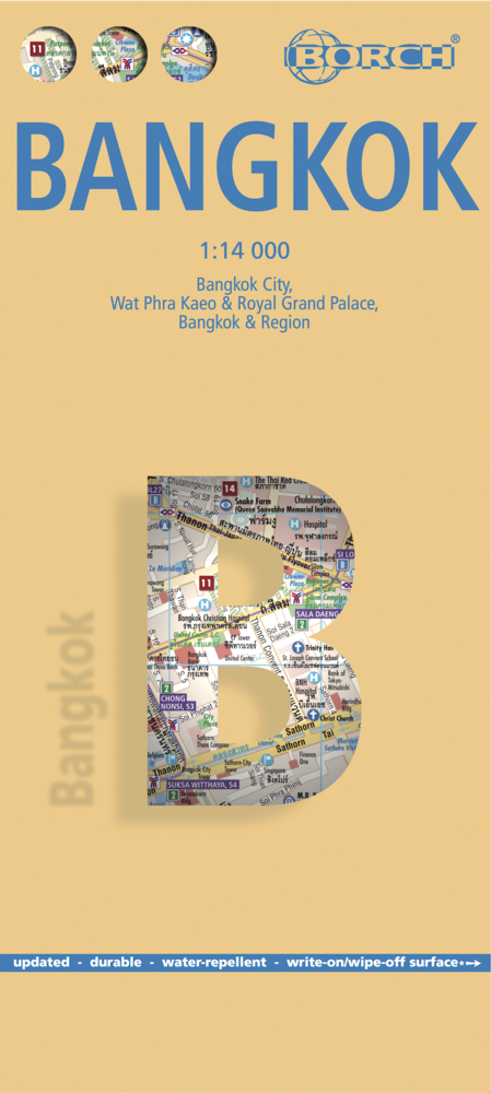 Bangkok 1 : 14 000. City Centre Map