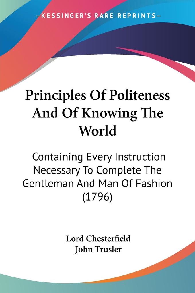 Principles Of Politeness And Of Knowing The World
