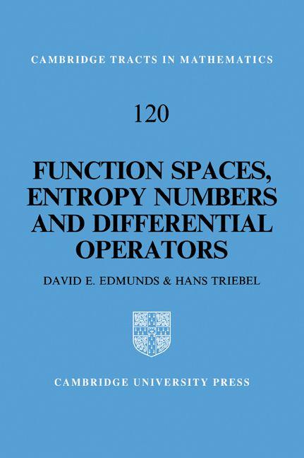Function Spaces Entropy Numbers Differential Operators