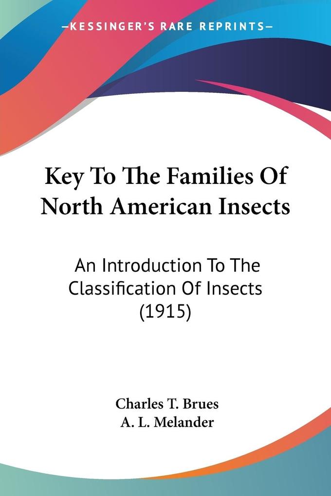 Key To The Families Of North American Insects