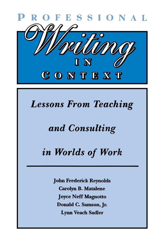 Professional Writing in Context