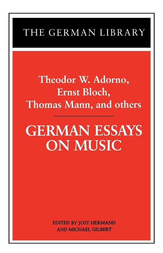 German Essays on Music