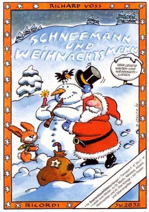 Schneemann und Weihnachtsmann für Sopranblockflöte