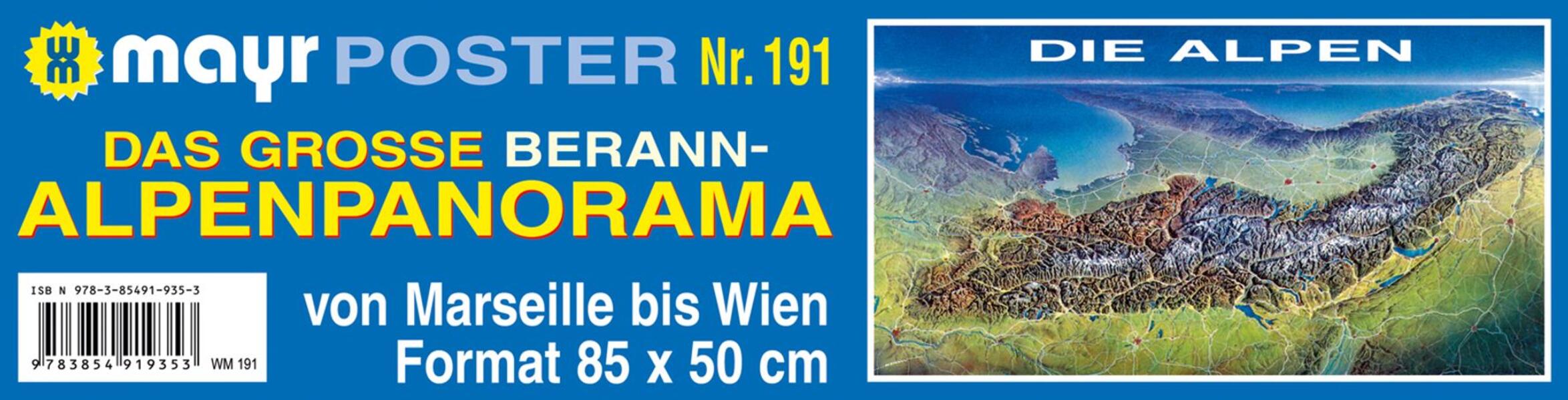 Mayr Panoramakarte Das große Berann-Alpenpanorama
