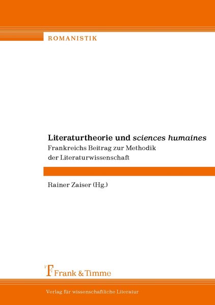 Literaturtheorie und 'sciences humaines'