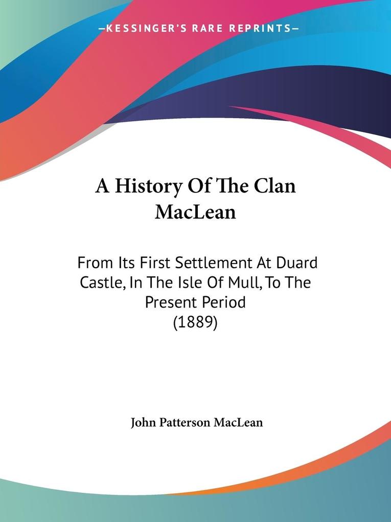 A History Of The Clan MacLean