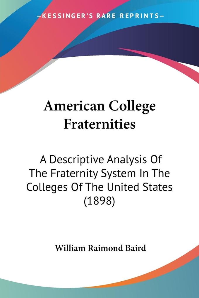 American College Fraternities