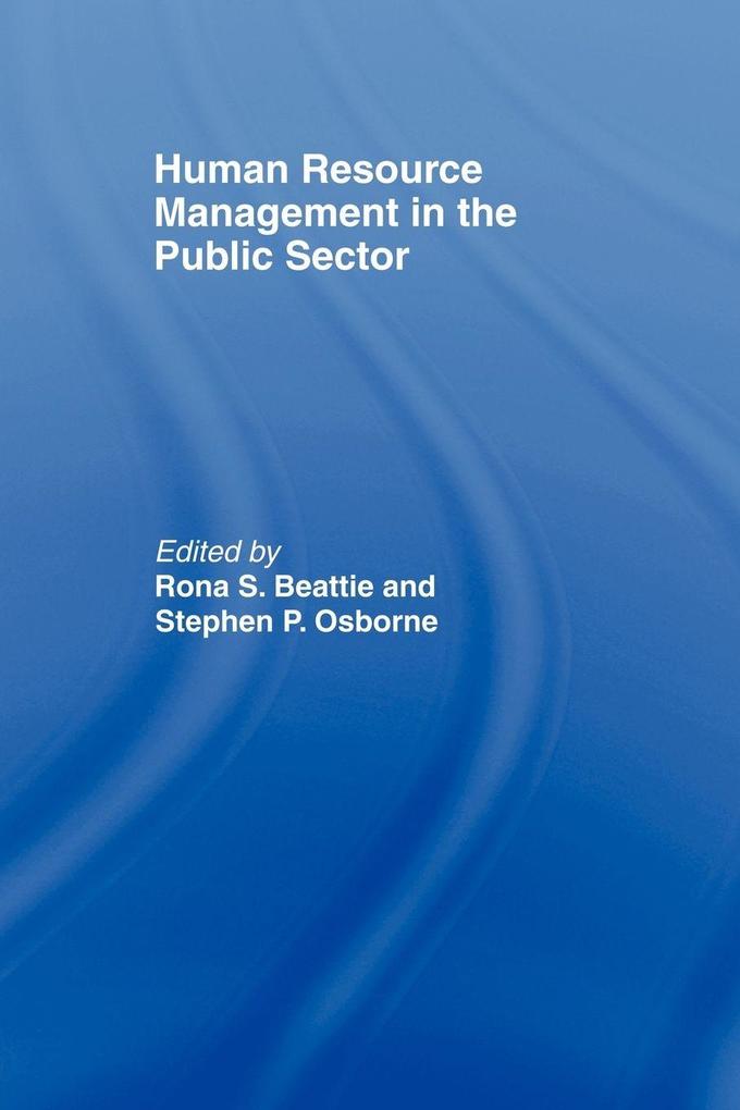 Human Resource Management in the Public Sector