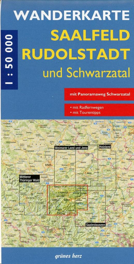 Saalfeld Rudolstadt und Schwarzatal 1 : 50 000 Wanderkarte