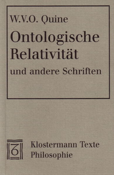 Ontologische Relativität und andere Schriften - Willard van Orman Quine