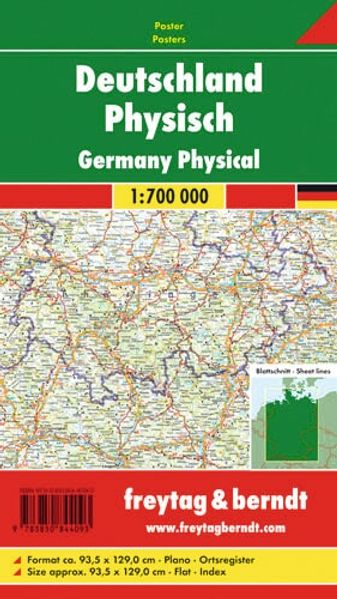freytag & berndt Poster Deutschland physisch 1:700.000