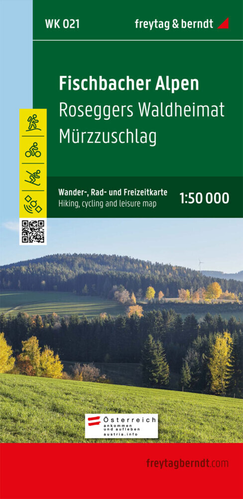 Fischbacher Alpen Wander- Rad- und Freizeitkarte 1:50.000 freytag & berndt WK 021
