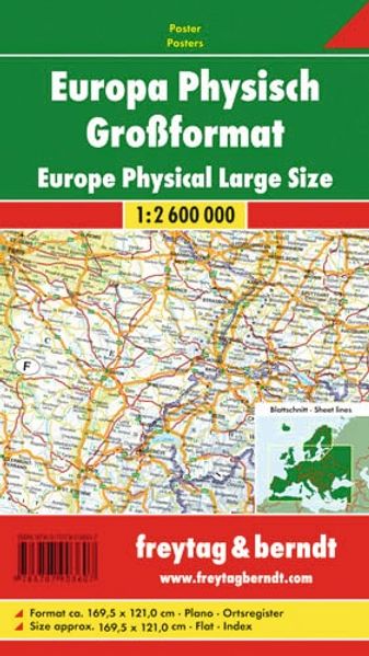 freytag & berndt Poster Europa physisch Großformat 1:26 Mio.