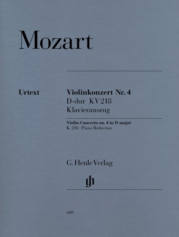 Mozart Wolfgang Amadeus - Violinkonzert Nr. 4 D-dur KV 218