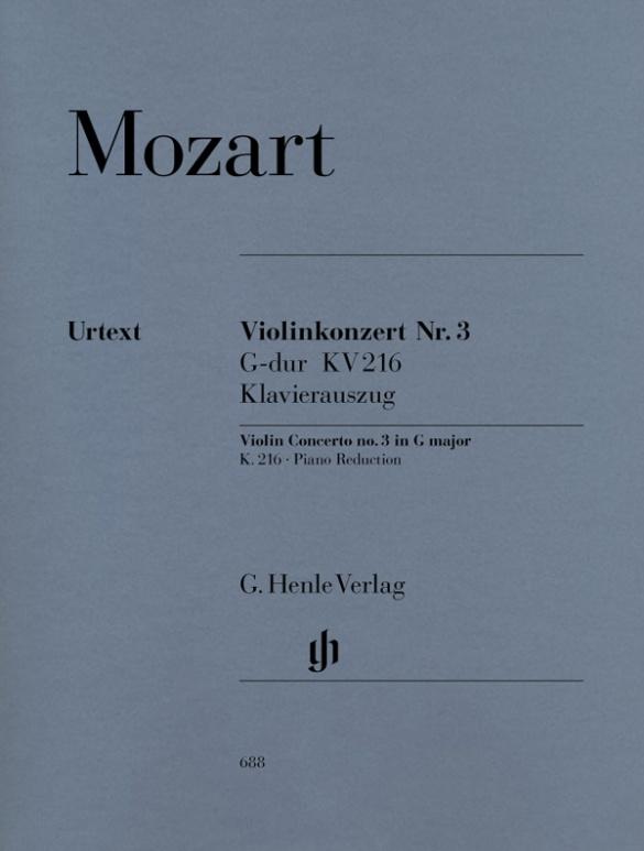 Mozart Wolfgang Amadeus - Violinkonzert Nr. 3 G-dur KV 216 (Klavierauszug)
