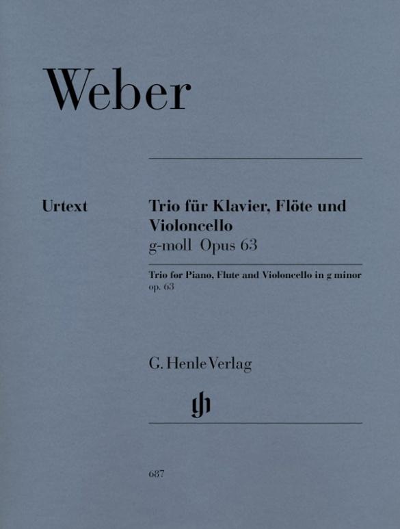Weber Carl Maria von - Trio g-moll op. 63 für Klavier Flöte und Violoncello