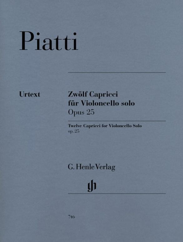 Piatti Alfredo - 12 Capricci op. 25 für Violoncello solo