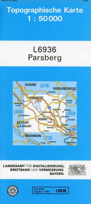 Topographische Karte Bayern Parsberg