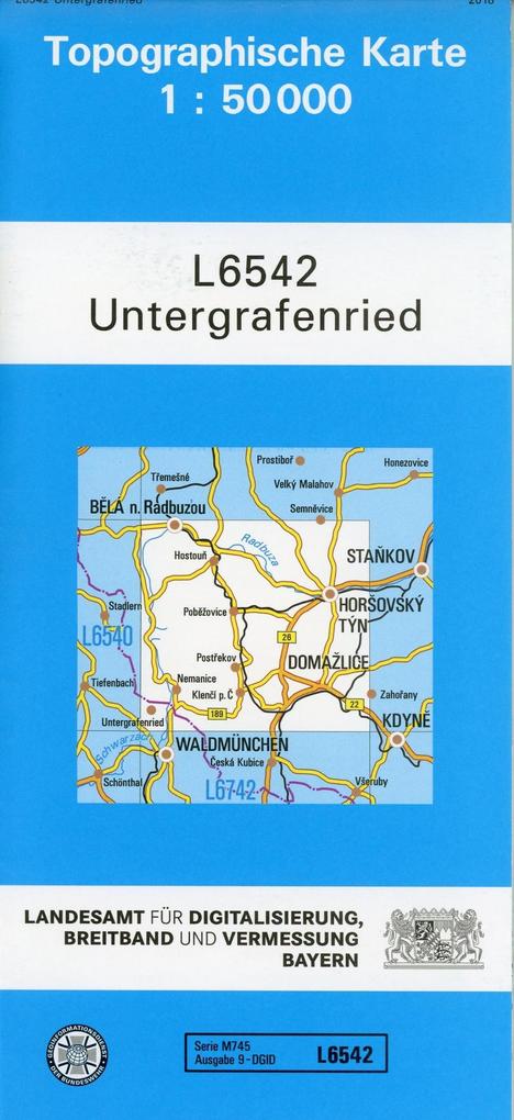 Topographische Karte Bayern Untergrafenried