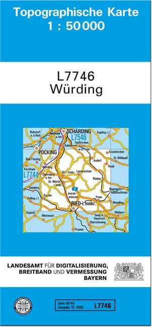Topographische Karte Bayern Würding
