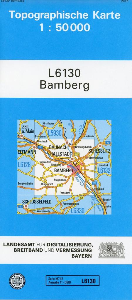 Topographische Karte Bayern Bamberg