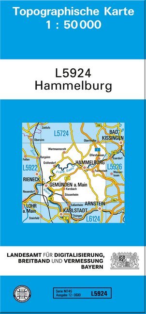Topographische Karte Bayern Hammelburg