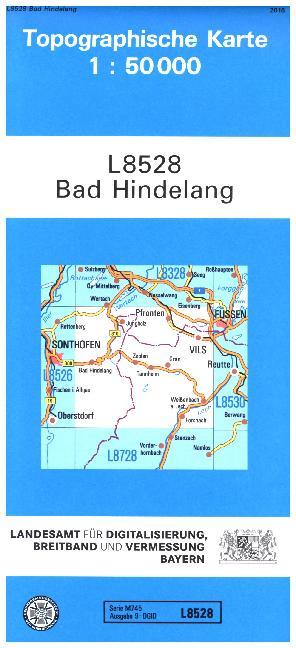 Topographische Karte Bayern Bad Hindelang