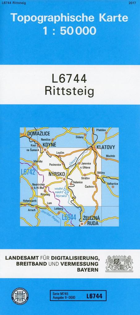 Topographische Karte Bayern Rittsteig