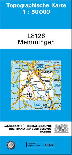 Topographische Karte Bayern Memmingen