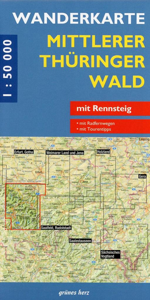 Mittlerer Thüringer Wald 1 : 50 000 Wanderkarte
