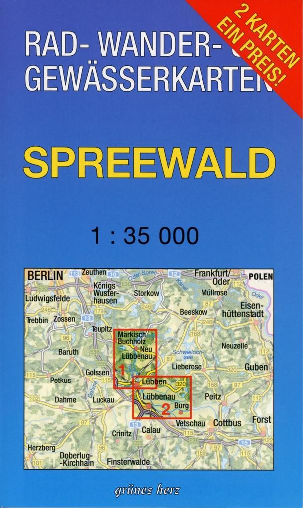 Spreewald 1 : 35 000 Rad- Wander- und Gewässerkarten-Set