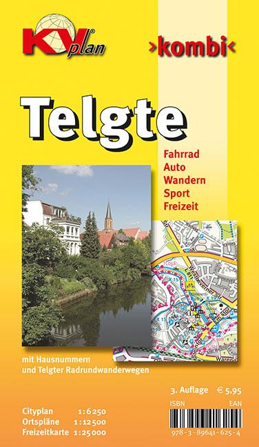 Telgte KVplan Radkarte/Freizeitkarte/Stadtplan 1:25.000 / 1:12.500 / 1:6.250