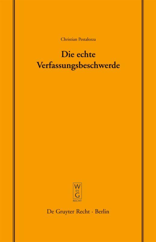 Die echte Verfassungsbeschwerde