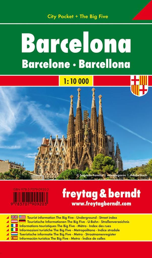 Barcelona Stadtplan 1:10 000 City Pocket + The Big Five