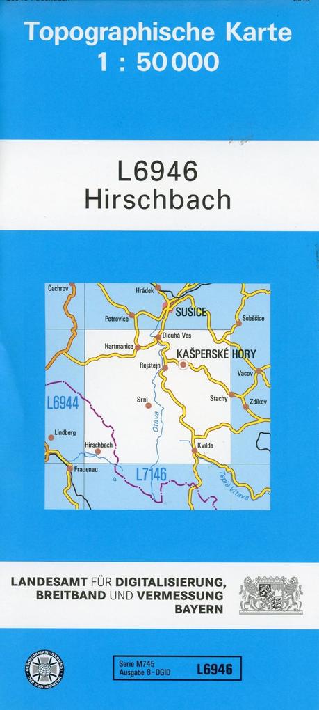 Topographische Karte Bayern Hirschbach